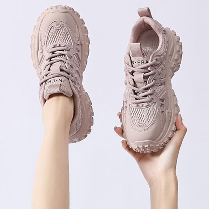 フィットネスシューズ ジム用 クッション厚底トレーニングシューズ
