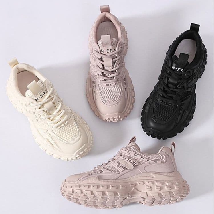 フィットネスシューズ ジム用 クッション厚底トレーニングシューズ